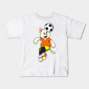 Cat at Sports with Soccer Kids T-Shirt